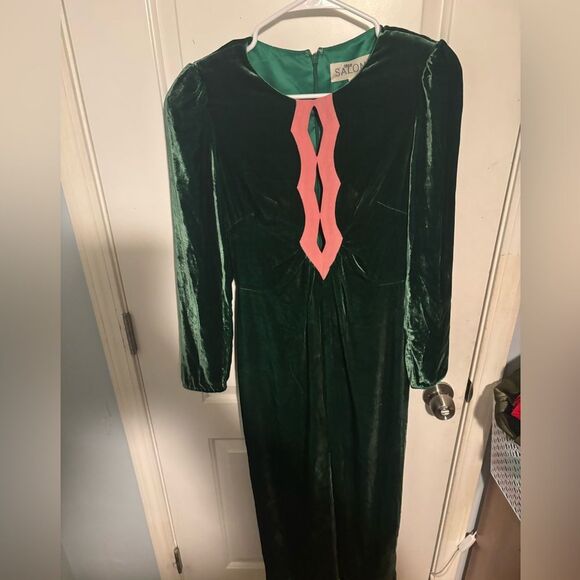 SALONI Jinx C Dress in Bright Emerald size 4 - Picture 4 of 6